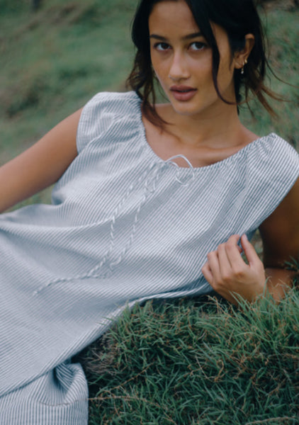 Luna Shift Dress SPIRULINA STRIPE