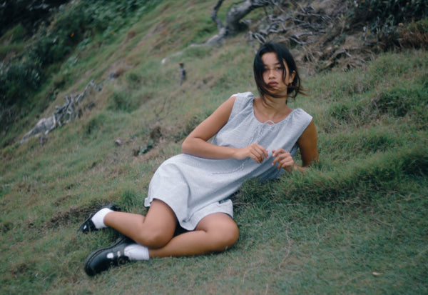 Luna Shift Dress SPIRULINA STRIPE