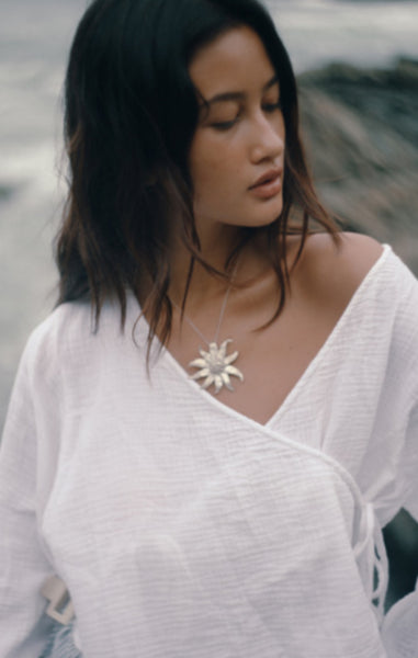 Mia Wrap Top WHITE