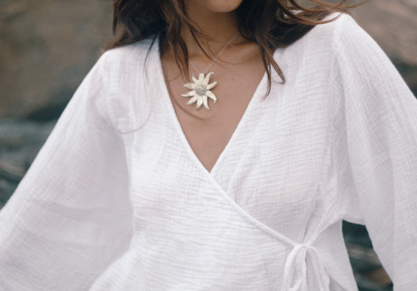Mia Wrap Top WHITE