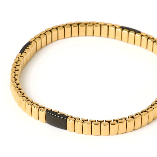 Onyx Bracelet BLACK / 14K GOLD PLATED