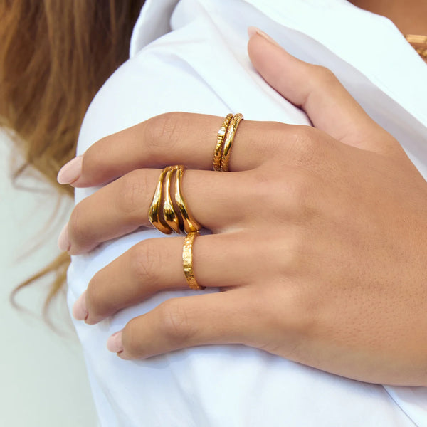 Lorenzo Stacking Ring 14K GOLD PLATED