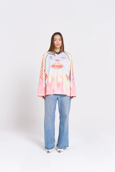 MLK Moto Long Sleeve FIERY PINK