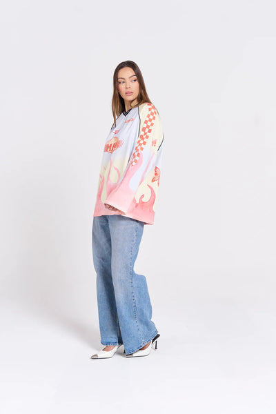 MLK Moto Long Sleeve FIERY PINK