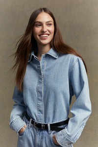 Rylee Denim Overshirt LIGHT STONE