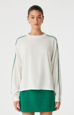 Pippa Long Sleeve CREAM/ PALM GREEN
