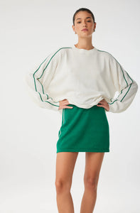 Pippa Mini Skirt CREAM/ PALM GREEN