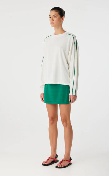 Pippa Mini Skirt CREAM/ PALM GREEN