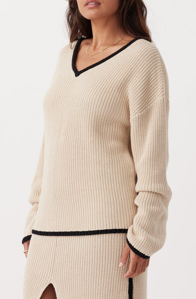 Alfie Sweater SAND & BLACK