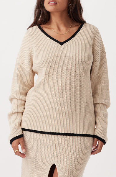 Alfie Sweater SAND & BLACK