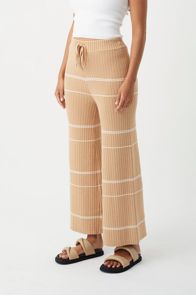 Vera Organic Knit Pants HONEY STRIPE