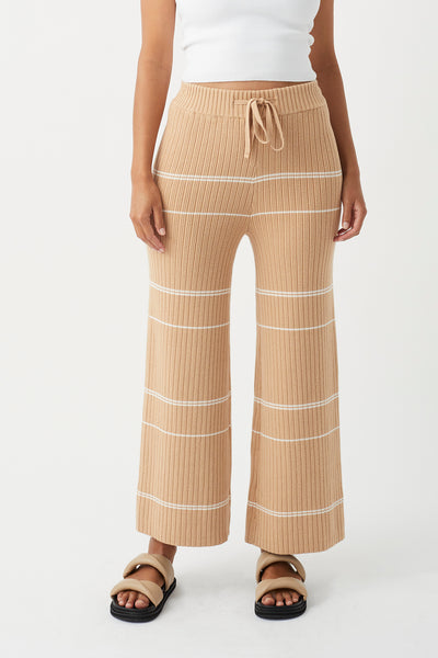 Vera Organic Knit Pants HONEY STRIPE