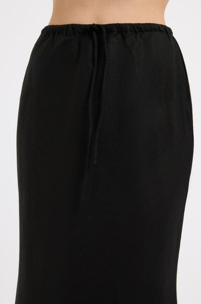 Amani Linen Skirt BLACK