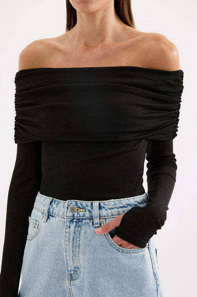 Dalton Mesh Top BLACK