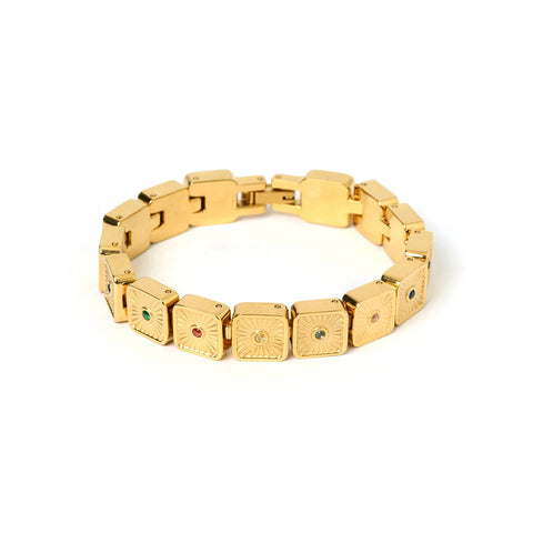 Jasper Gold Bracelet 14K GOLD PLATED