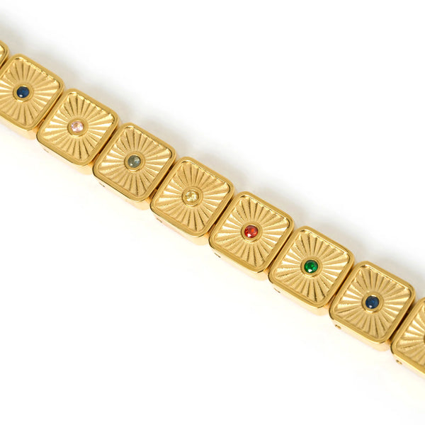 Jasper Gold Bracelet 14K GOLD PLATED