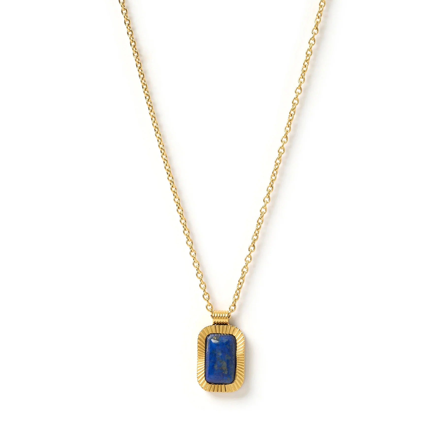 Teo Necklace 14K GOLD PLATED/LAPIS