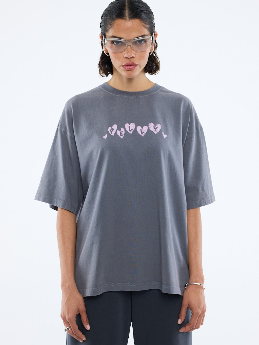 Pelly Spray Heart Tee WASHED GREY