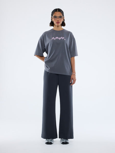 Pelly Spray Heart Tee WASHED GREY