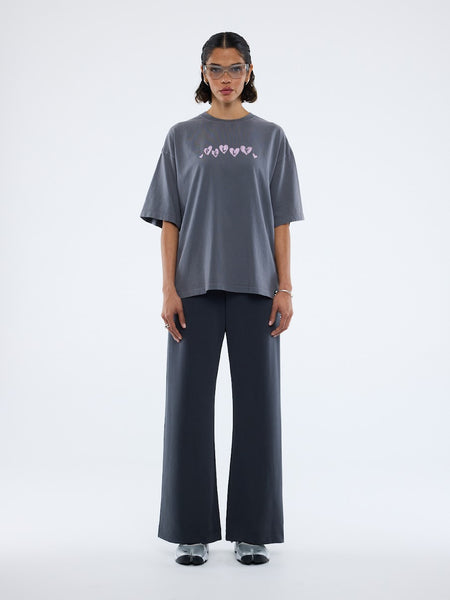 Pelly Spray Heart Tee WASHED GREY