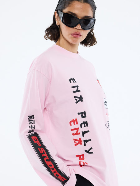Street Signs Long Sleeve Tee PINK