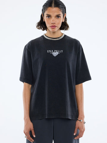 Pelly Heart Tour Tee VINTAGE BLACK