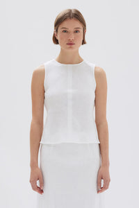 Solis Linen Top WHITE