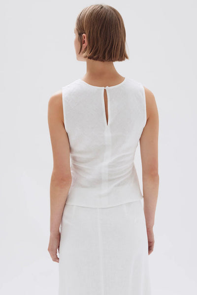 Solis Linen Top WHITE