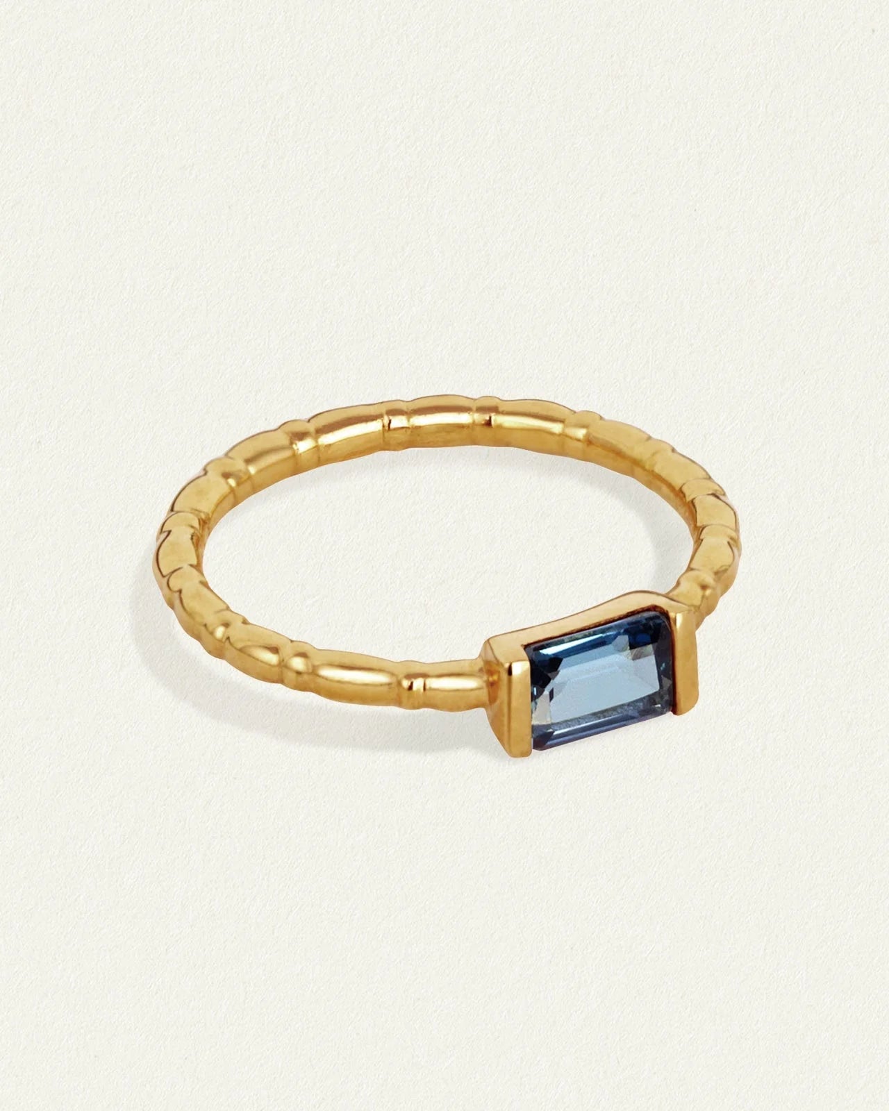 Pia Polished Ring 18K GOLD VERMEIL/TOPAZ