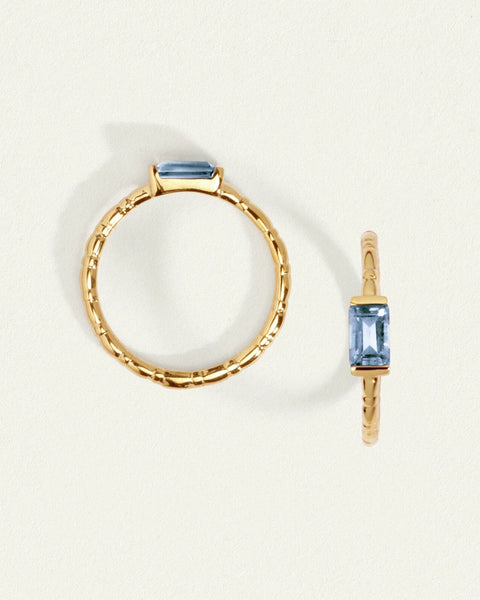 Pia Polished Ring 18K GOLD VERMEIL/TOPAZ