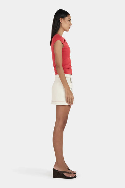 Rina Keyhole Tee TANGO RED