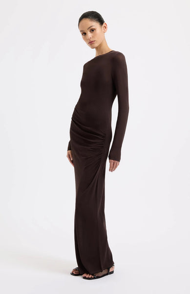 Evelyn Knit Dress ESPRESSO