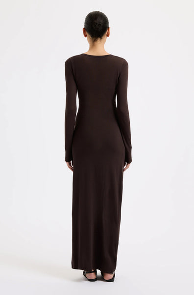 Evelyn Knit Dress ESPRESSO