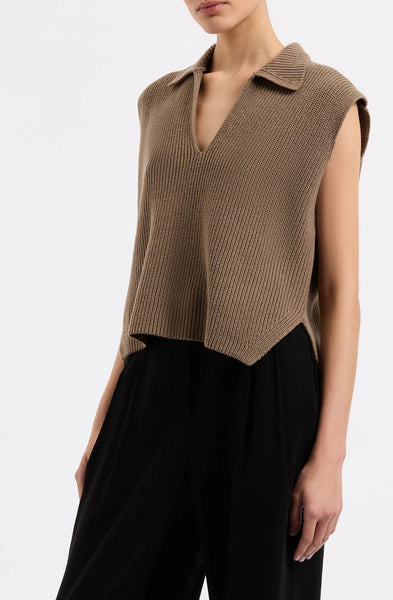 Enes Knit Vest CHESTNUT