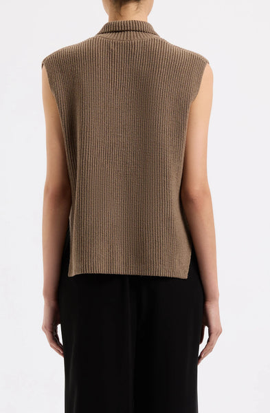 Enes Knit Vest CHESTNUT