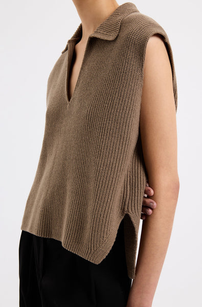 Enes Knit Vest CHESTNUT