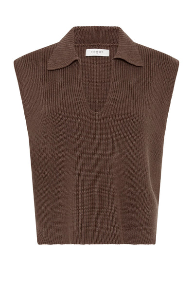 Enes Knit Vest CHESTNUT