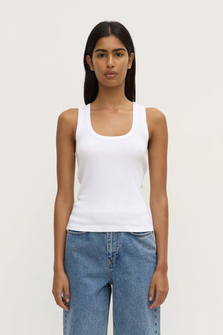Robyn Scoop Neck Tank WHITE