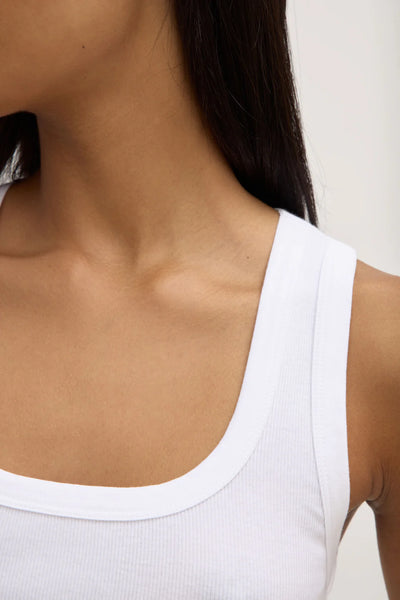 Robyn Scoop Neck Tank WHITE