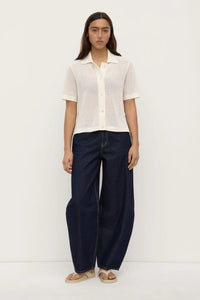 Kismet Knit Short Sleeve Shirt WHITE