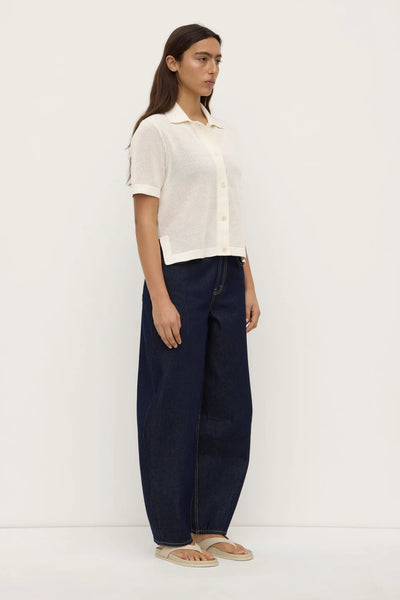 Kismet Knit Short Sleeve Shirt WHITE