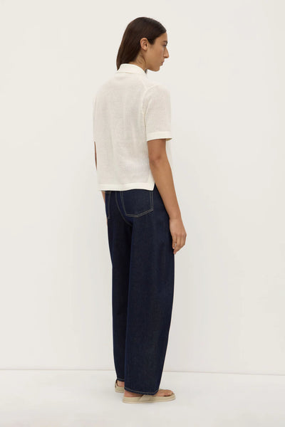 Kismet Knit Short Sleeve Shirt WHITE