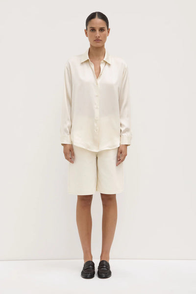 Pippa Silk Long Sleeve Shirt CREAM