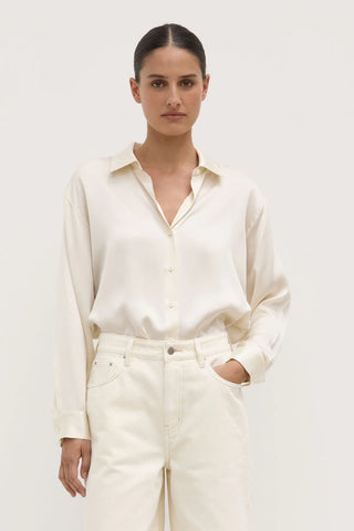 Pippa Silk Long Sleeve Shirt CREAM