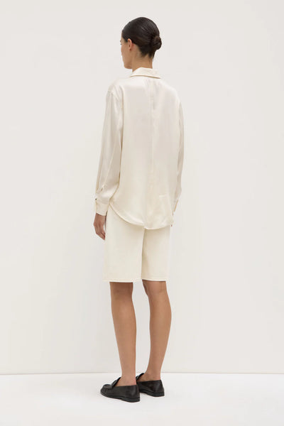Pippa Silk Long Sleeve Shirt CREAM