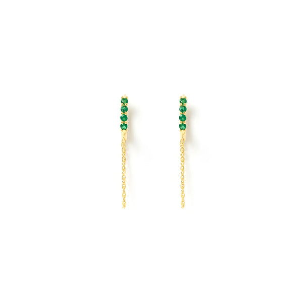 Maddox Hoops EMERALD 18K GOLD PLATED