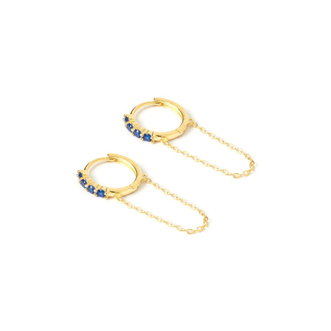 Maddox Hoops SAPPHIRE 18K GOLD PLATED