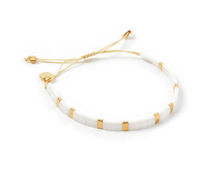 Avalon Bracelet WHITE/14K GOLD PLATED BEADS