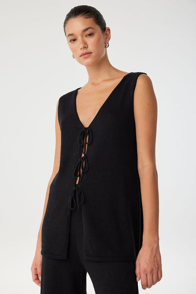Poppy Longline Top BLACK