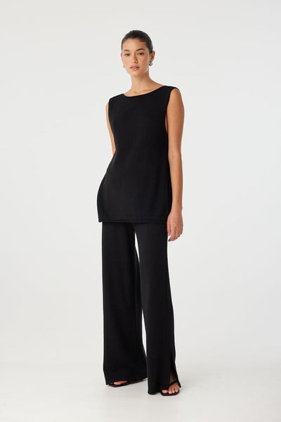 Poppy Longline Top BLACK
